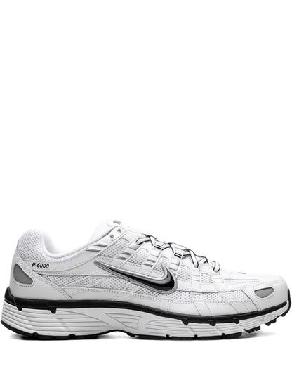 Nike P-6000 White Metallic Silver Black