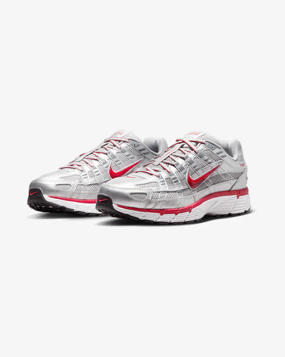 Nike P-6000 Metallic Silver Gym Red