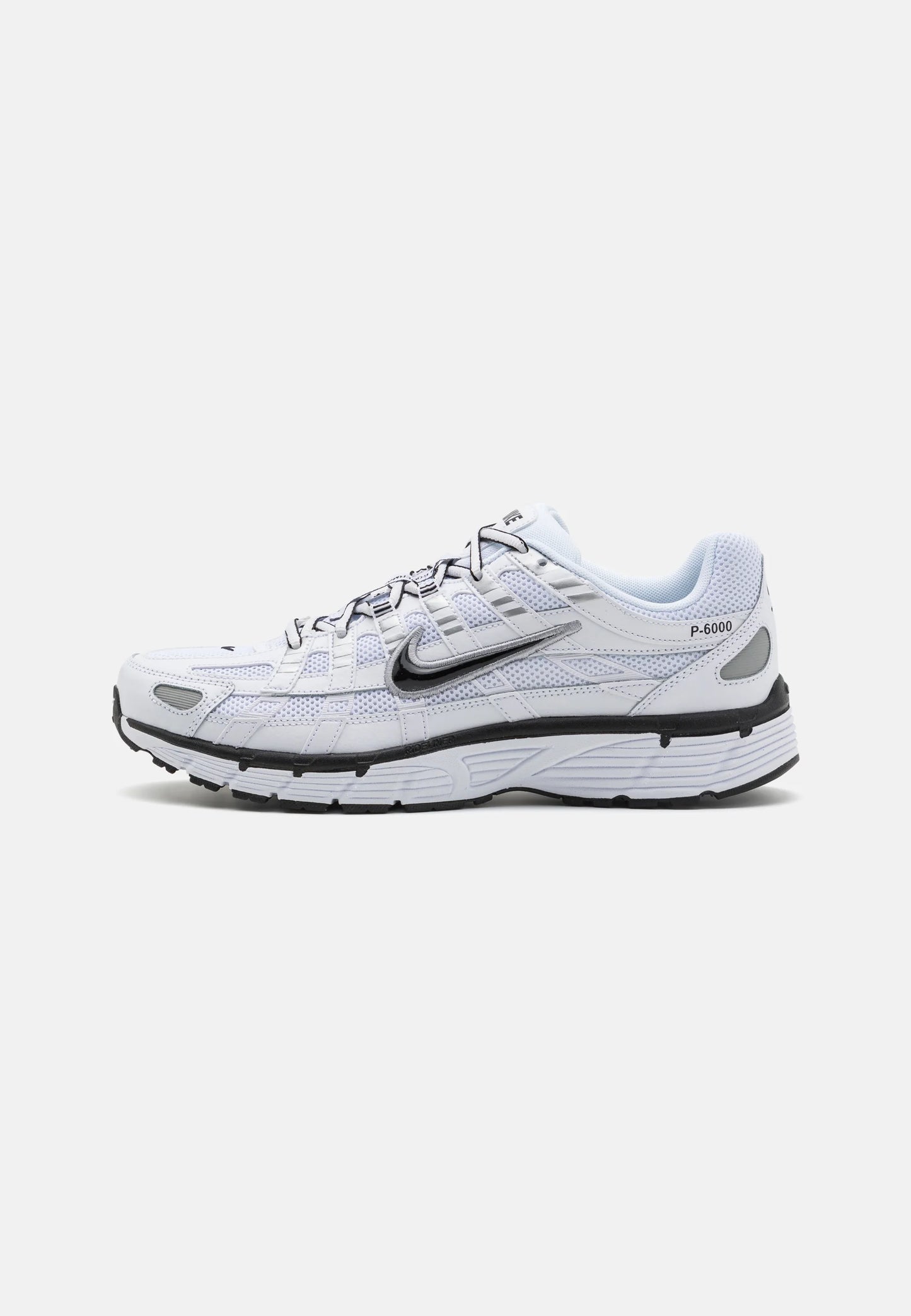 Nike P-6000 White Metallic Silver Black