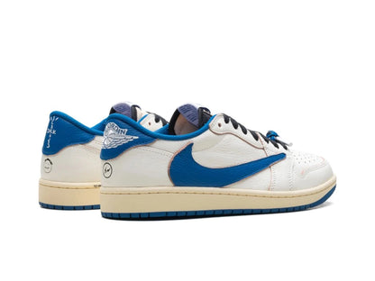 Air Jordan 1 Retro Low OG SP Fragment x Travis Scott – Sail / Bleu Militaire