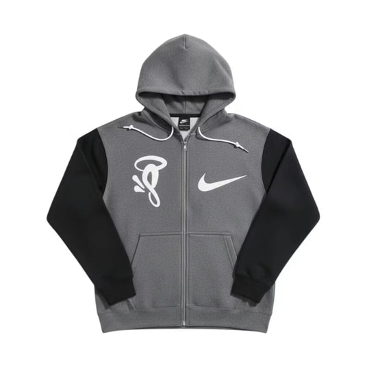 Sweat à Capuche Zippé Nike x Syna Solo Swoosh – Gris