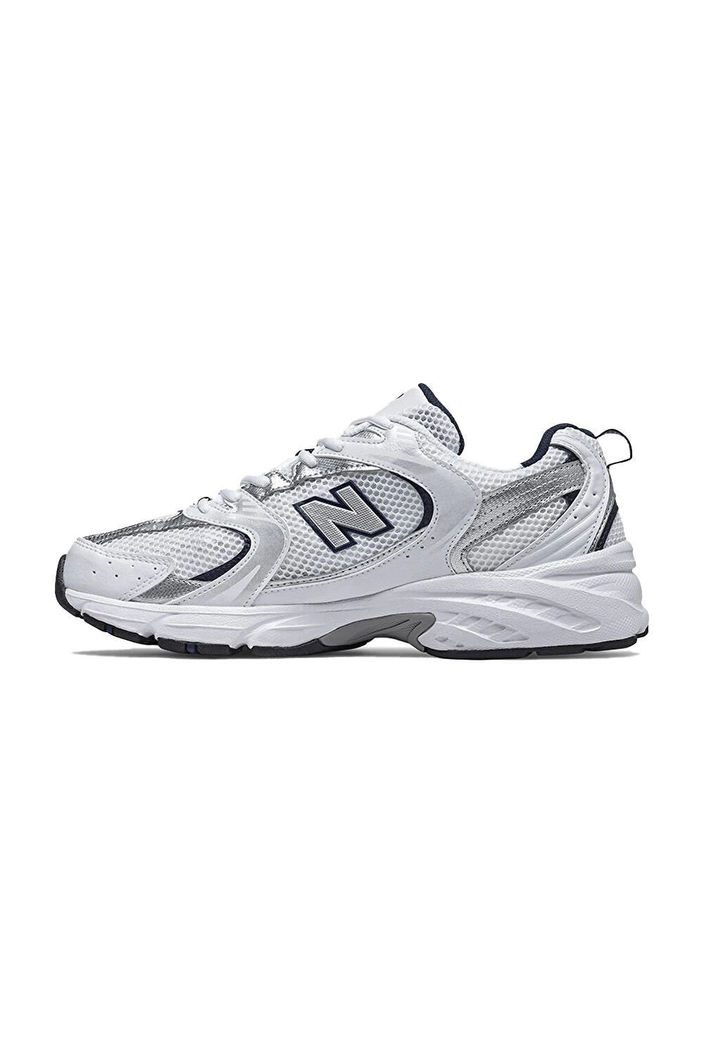 New Balance 530 coloris blanc/argent/bleu marine